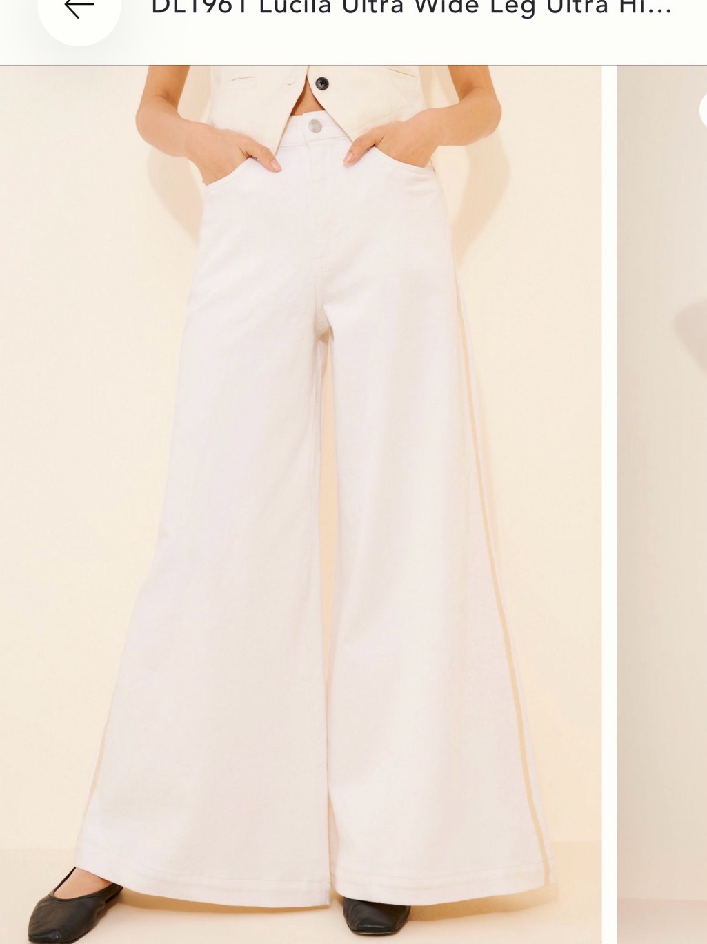 Dl161 Lucila Ultra High-Rise Ultra Wide Leg Jeans Worn Once